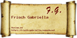 Frisch Gabriella névjegykártya