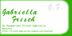 gabriella frisch business card